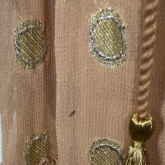 Raga Kenna Metallic Dot Mini Dress Peach Gold Silver Sparkle Womens Size XS - Picture 8 of 11